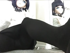 kigurumi school uniform masturbating