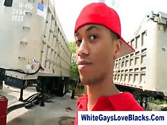 Black Guy Sucking Dick Outside