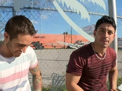 Ravage Rock Hard: Two Hairy Hunk Destroy Each Other's Pussies