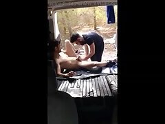 Guy Gets Fucked BB in his Truck while Cruising the Wood