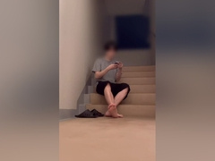 College Boy Masturbates Naked In A Residential Area At Night