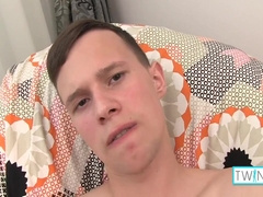 Thick Legs - Aaron Jerks His Hard Cock Until Cum On His Trimmed Pubic Hair! 10 Min