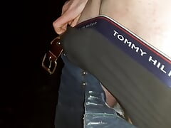 Young Twink makes BWC spray cum outdoors