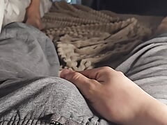 white big hard cock is emptied in the morning uncut video