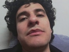 Young man masturbating in solo action with huge cumshots