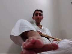 Foot domination, foot fetish, cock trample