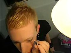 Transsexual Guy Applying Make Up