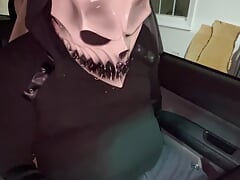 taking a major risk and using my car for a toilet, and cum all over myself