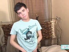 Charming lad Alexandre Lee satisfies his shaved cock and tight backdoor!