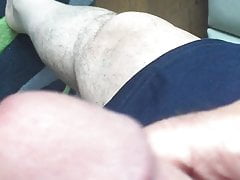 My stiff cock being abused waiting for a warm tongue