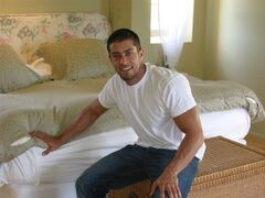 Cody Cummings jacking off in water and on a bed