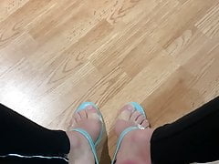 Cumming again on my blue heels
