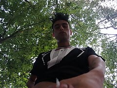 Outdoor cumshot on your face POV (cum on camera lens)