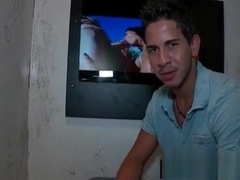 Guy looking for gloryhole BJ gets gay sucked