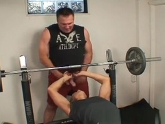 Step daddy fucks Cade raw in the gym
