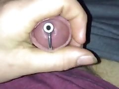 Husband masturbating ruined orgasm cum through sound