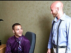 Office sex scene starring Tommy Defendi and Drake Jaden