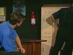 Horny gay cops sucking their cocks and anal banging