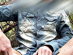 Outdoor Ruined Cumshot In Chastity Cage