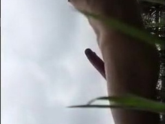 Exhibition College boy jock strips jerks and cum outside 3