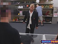 Well dressed groom visit a pawn shop and leaves it in a complete mess