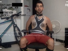 Fur-covered solo play with huge toys