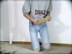 Young Jeans Guy gets Dildo by Mail (90's Vintage)