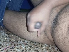 A big cock man, old indian gay, in the woods