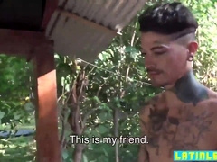 Super-Fucking-Hot Latino stopped by a stud agrees to drill for money sans a condom