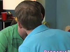 Horny twink ass drilling after horny BJ