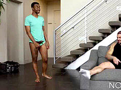 Muscle Ricky Larkin no condom tearing up black gay after analingus