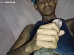 Solo morning session of horny Indian boy with his big tool, homemade video