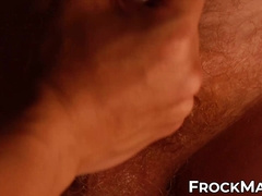 Hot and passionate hard throbbing cock stroking