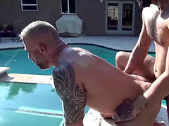 Disrobing, gay flip flop, throating