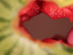 water melon cum - fucking a melon and cumming