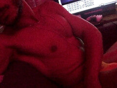 Masturbating in Red Light