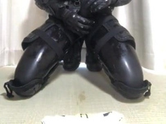 Condom Soldier Getting Off