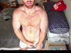 Ginger Hunk Seth Forena Bed Jerks his Cock Until He Cums 5
