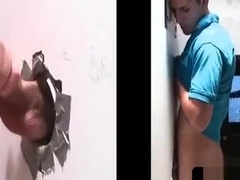 Gay fucking straight horny cock on gloryhole