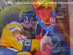 Fucking in full hockey gear