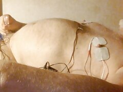 Slapping my balls and beating off to orgasm with 24 volts of estim on my dick, balls & nipples,
