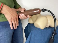 Sucking a Dick so Big with a Penis Pump It Won't Fit Inside