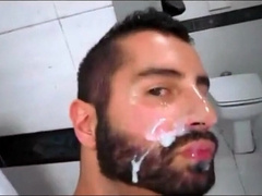 Public Restroom Gloryhole: Amateur Big Cock BJ