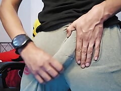 Stroking My Cock From the Inside of My Sweats