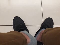 Public Toilet - Testing to See if the Guy in the Stall Next to Me Is Keen to Play - Manlyfoot