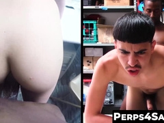 Twink Thieving Suspect Gets Bareback Screwed by BBC 2