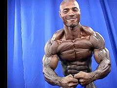 Bodybuilder musclemix. Pumping, flexing and posing their ripped muscles.