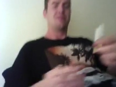 Young Smoker - smoke and stroke