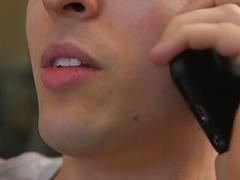 Tiedup stud tugged till the edge by maledom