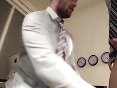 Open up his ass for both cocks